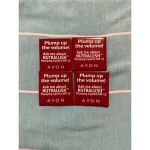 Vintage Avon Pin-"Plump up the volume!...Ask me...NUTRALUSH Lipstick Set Of 4